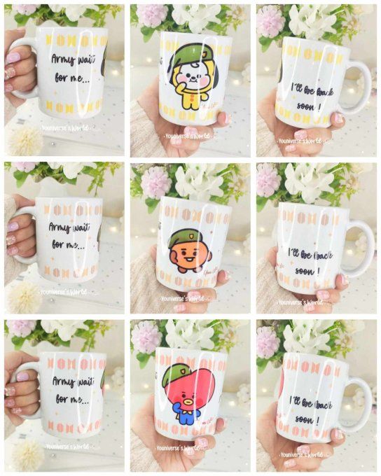 BT21 army mugs 